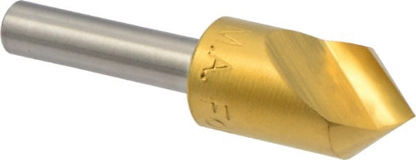 M.A. Ford - 1/2" Head Diam, 1/4" Shank Diam, 1 Flute 82° High Speed Steel Countersink - Americas Industrial Supply