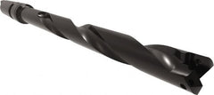 Allied Machine and Engineering - Series 1, 18mm Max Diam, 3MT Taper Shank, Helical Flute Spade Drill - 6-1/2" Max Depth, 9-11/32" Body Length, 13-7/32" OAL, Extended Length, Through Coolant - Americas Industrial Supply