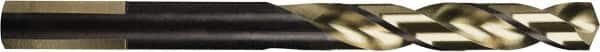 Hertel - Letter P 137° High Speed Steel Jobber Drill - Oxide/Gold Finish, Right Hand Cut, Spiral Flute, 4-5/8" OAL, Split Point - Americas Industrial Supply