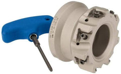 Iscar - 7 Inserts, 3" Cut Diam, 1" Arbor Diam, 0.492" Max Depth of Cut, Indexable Square-Shoulder Face Mill - 0/90° Lead Angle, 2" High, T490 LN.T 1306 Insert Compatibility, Through Coolant, Series Helitang - Americas Industrial Supply