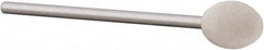 Value Collection - 5/16" Diam, 3/32" Shank Diam, Ball Shaped Mounted Bob - Hard Density, 3/8" Head Length, 2" Shank Length, Wool Felt - Americas Industrial Supply