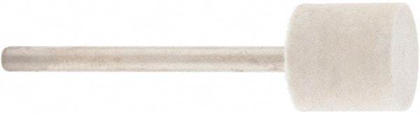 Value Collection - 1/2" Diam, 1/8" Shank Diam, Cylinder Shaped Mounted Bob - Rock Hard Density, 1/2" Head Length, 2" Shank Length, Wool Felt - Americas Industrial Supply