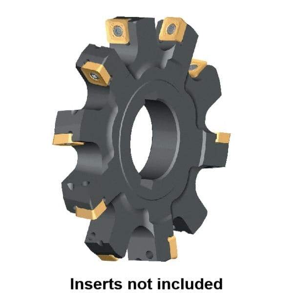 Kennametal - Arbor Hole Connection, 0.7807" Cutting Width, 3.5591" Depth of Cut, 250mm Cutter Diam, 1.9685" Hole Diam, 22 Tooth Indexable Slotting Cutter - KSSS Toolholder, SD.T 1204.. Insert, Neutral Cutting Direction - Americas Industrial Supply