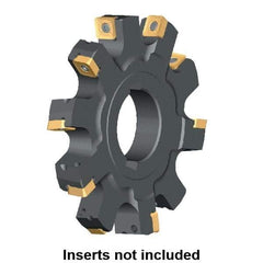 Kennametal - Arbor Hole Connection, 0.7807" Cutting Width, 3.5591" Depth of Cut, 250mm Cutter Diam, 1.9685" Hole Diam, 22 Tooth Indexable Slotting Cutter - KSSS Toolholder, SD.T 1204.. Insert, Neutral Cutting Direction - Americas Industrial Supply