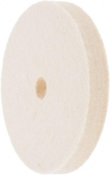 Value Collection - 4" Diam x 1/2" Thick Unmounted Buffing Wheel - 1 Ply, Polishing Wheel, 1/2" Arbor Hole, Medium Density - Americas Industrial Supply