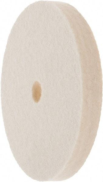 Value Collection - 4" Diam x 1/2" Thick Unmounted Buffing Wheel - 1 Ply, Polishing Wheel, 1/2" Arbor Hole, Soft Density - Americas Industrial Supply