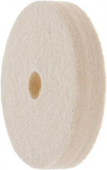 Value Collection - 3" Diam x 1/2" Thick Unmounted Buffing Wheel - 1 Ply, Polishing Wheel, 1/2" Arbor Hole, Hard Density - Americas Industrial Supply