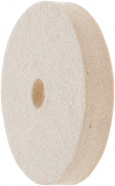 Value Collection - 3" Diam x 1/2" Thick Unmounted Buffing Wheel - 1 Ply, Polishing Wheel, 1/2" Arbor Hole, Medium Density - Americas Industrial Supply