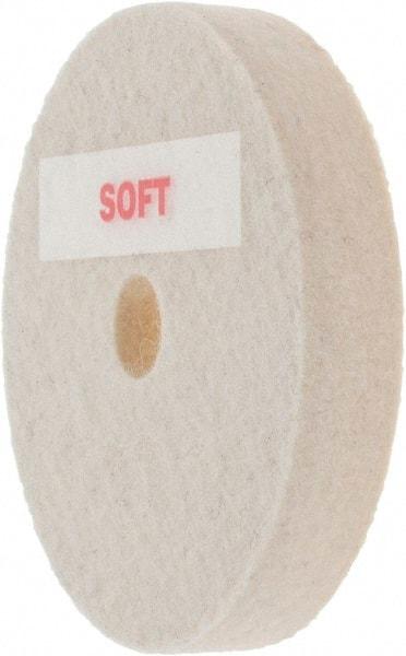 Value Collection - 3" Diam x 1/2" Thick Unmounted Buffing Wheel - 1 Ply, Polishing Wheel, 1/2" Arbor Hole, Soft Density - Americas Industrial Supply