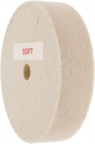 Value Collection - 4" Diam x 1" Thick Unmounted Buffing Wheel - 1 Ply, Polishing Wheel, 1/2" Arbor Hole, Medium Density - Americas Industrial Supply