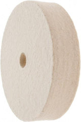 Value Collection - 4" Diam x 1" Thick Unmounted Buffing Wheel - 1 Ply, Polishing Wheel, 1/2" Arbor Hole, Soft Density - Americas Industrial Supply