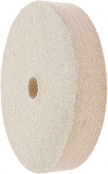 Value Collection - 4" Diam x 3/4" Thick Unmounted Buffing Wheel - 1 Ply, Polishing Wheel, 1/2" Arbor Hole, Hard Density - Americas Industrial Supply