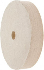 Value Collection - 4" Diam x 3/4" Thick Unmounted Buffing Wheel - 1 Ply, Polishing Wheel, 1/2" Arbor Hole, Hard Density - Americas Industrial Supply