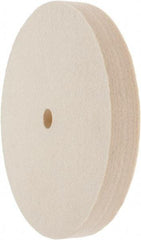 Value Collection - 6" Diam x 3/4" Thick Unmounted Buffing Wheel - 1 Ply, Polishing Wheel, 1/2" Arbor Hole, Hard Density - Americas Industrial Supply