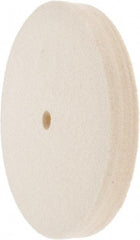 Value Collection - 6" Diam x 3/4" Thick Unmounted Buffing Wheel - 1 Ply, Polishing Wheel, 1/2" Arbor Hole, Medium Density - Americas Industrial Supply