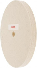 Value Collection - 6" Diam x 1/2" Thick Unmounted Buffing Wheel - 1 Ply, Polishing Wheel, 1/2" Arbor Hole, Hard Density - Americas Industrial Supply