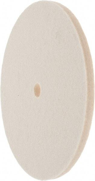 Value Collection - 6" Diam x 1/4" Thick Unmounted Buffing Wheel - 1 Ply, Polishing Wheel, 1/2" Arbor Hole, Hard Density - Americas Industrial Supply