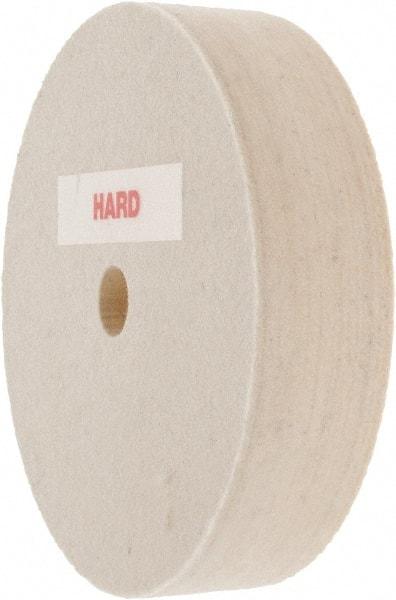 Value Collection - 4" Diam x 1" Thick Unmounted Buffing Wheel - 1 Ply, Polishing Wheel, 1/2" Arbor Hole, Hard Density - Americas Industrial Supply