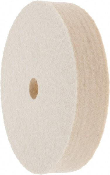 Value Collection - 4" Diam x 3/4" Thick Unmounted Buffing Wheel - 1 Ply, Polishing Wheel, 1/2" Arbor Hole, Medium Density - Americas Industrial Supply