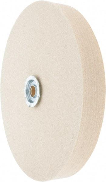 Value Collection - 8" Diam x 1" Thick Unmounted Buffing Wheel - 1 Ply, Polishing Wheel, 1" Arbor Hole, Medium Density - Americas Industrial Supply