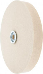 Value Collection - 8" Diam x 1" Thick Unmounted Buffing Wheel - 1 Ply, Polishing Wheel, 1" Arbor Hole, Medium Density - Americas Industrial Supply