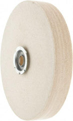 Value Collection - 6" Diam x 1" Thick Unmounted Buffing Wheel - 1 Ply, Polishing Wheel, 1" Arbor Hole, Hard Density - Americas Industrial Supply