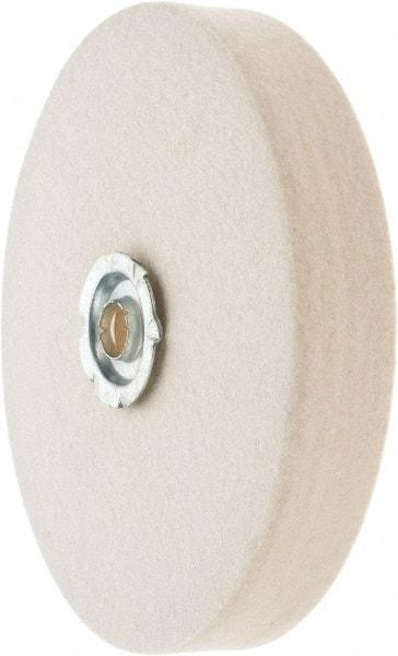 Value Collection - 6" Diam x 1" Thick Unmounted Buffing Wheel - 1 Ply, Polishing Wheel, 1" Arbor Hole, Medium Density - Americas Industrial Supply