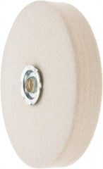 Value Collection - 6" Diam x 1" Thick Unmounted Buffing Wheel - 1 Ply, Polishing Wheel, 1" Arbor Hole, Medium Density - Americas Industrial Supply