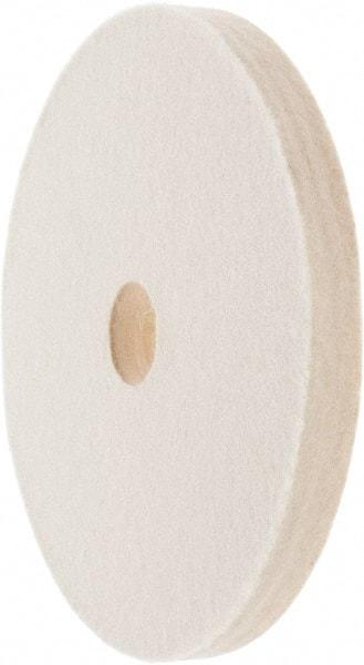 Value Collection - 6" Diam x 1/2" Thick Unmounted Buffing Wheel - 1 Ply, Polishing Wheel, 1" Arbor Hole, Medium Density - Americas Industrial Supply