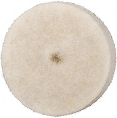 Value Collection - 1/2" Diam x 1/8" Thick Unmounted Buffing Wheel - 1 Ply, Polishing Wheel, 1/8" Arbor Hole, Soft Density - Americas Industrial Supply