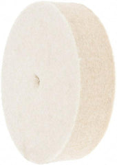 Made in USA - 2" Diam x 1/2" Thick Unmounted Buffing Wheel - 1 Ply, Polishing Wheel, 1/2" Arbor Hole, Hard Density - Americas Industrial Supply