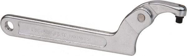 Paramount - 1-1/4" to 3" Capacity, Adjustable Pin Spanner Wrench - 8-1/8" OAL, 7/32" Hook Pin Height - Americas Industrial Supply