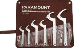 Paramount - 3/4" to 6-1/4" Capacity, Pin Spanner Wrench - 12-1/8" OAL - Americas Industrial Supply