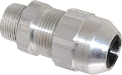 Thomas & Betts - 0.54 to 0.67" Cable Capacity, Class 1, Gas & Vapor Environments, Straight Strain Relief Cord Grip - 3/4 NPT Thread, Aluminum - Americas Industrial Supply