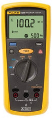 Fluke - Backlight Display, 2,000 Megohm Electrical Insulation Resistance Tester & Megohmmeter - 1,000 VDC Max Test Voltage, Powered by AA Battery - Americas Industrial Supply