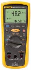 Fluke - Backlight Display, 10,000 Megohm Electrical Insulation Resistance Tester & Megohmmeter - 1,000 VDC Max Test Voltage, Powered by AA Battery - Americas Industrial Supply