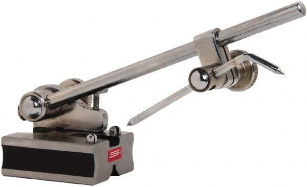 SPI - 2 Spindle, 4 and 7 Inch Spindle Length, Surface Gage - 2-1/4 Inch Long x 1-5/8 Inch Wide Base, 7/8 Inch Overall Height - Americas Industrial Supply