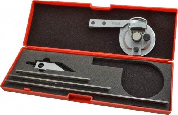 SPI - 6, 8, 12 Inch Long Blade, 360° Max Measurement, Bevel Protractor - Accuracy up to 5 Min, 1° Dial Graduation - Americas Industrial Supply