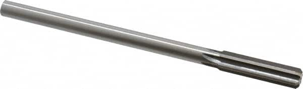 Made in USA - 0.521" High Speed Steel 6 Flute Chucking Reamer - Straight Flute, 0.4355" Straight Shank, 2" Flute Length, 8" OAL - Americas Industrial Supply