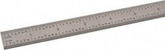 SPI - 48" Long, 1/64, 1/32" and 0.5, 1mm Graduation, Flexible Steel Rule - English/Metric Graduation Style, 3/4" Wide, Silver, Satin Chrome Finish - Americas Industrial Supply