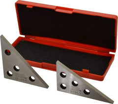 SPI - 30 to 90°, 4-1/4 Inch Long, Steel, Angle Block Set - 1/4 Inch Thick, 10 Minutes Accuracy, Includes 2 Angle Plates, 2 Pieces - Americas Industrial Supply