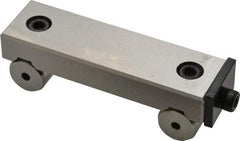 SPI - 3-3/4 Inch Long x 1 Inch Wide x 0.0002 Inch Center to Center Accuracy, 0.0004 Inch Parallelism, 2-1/2 Inch Between Rolls, Sine Bar - Steel, Includes Back Plate - Americas Industrial Supply