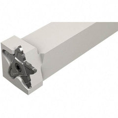 Iscar - External Thread, 0.197" Max Depth of Cut, 2.39mm Min Groove Width, 5-1/2" OAL, Left Hand Indexable Grooving Cutoff Toolholder - 1" Shank Height x 1" Shank Width, C#-ASH../HSK A63WH-ASH.. Insert Style, PCHPLS Toolholder Style, Series PentaCut - Americas Industrial Supply