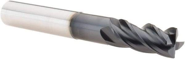 Iscar - 12mm, 4 Flute, Single End, Solid Carbide, 0.6mm Corner Radius End Mill - 95mm OAL, Right Hand Flute, 24mm LOC, Right Hand Cut, 50mm Extended Reach - Americas Industrial Supply