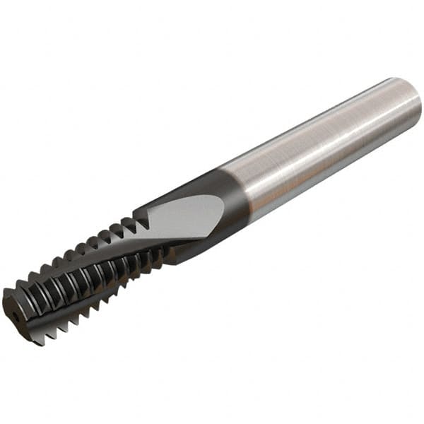 Iscar - M12x1.75 ISO, 0.3543" Cutting Diam, 3 Flute, Solid Carbide Helical Flute Thread Mill - Internal Thread, 28.9mm LOC, 73mm OAL, 10mm Shank Diam - Americas Industrial Supply