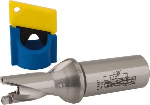 Iscar - 3/4" to 0.783" Diam, 1.5xD, 1.12" Max Depth, 1" Shank Diam, 4-1/2" OAL, Replaceable-Tip Drill - FCP, ICK, ICK-2M, ICM, ICN, ICP, iCP-2M Insert, 19 Seat Size, 91104752 Toolholder, Series SumoCham - Americas Industrial Supply
