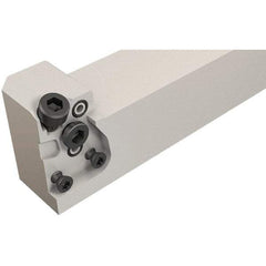 Iscar - MAH, External, Left Hand, Indexable Grooving Tool Holder - 25mm Shank Height, 25mm Shank Width, 130mm OAL, Through Coolant - Americas Industrial Supply