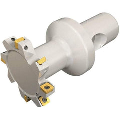 Iscar - Shank Connection, 8mm Cutting Width, 18.9mm Depth of Cut, 63mm Cutter Diam, 10 Tooth Indexable Slotting Cutter - FDN-CF4 Toolholder, Q/XOMT Insert, Right Hand Cutting Direction - Americas Industrial Supply