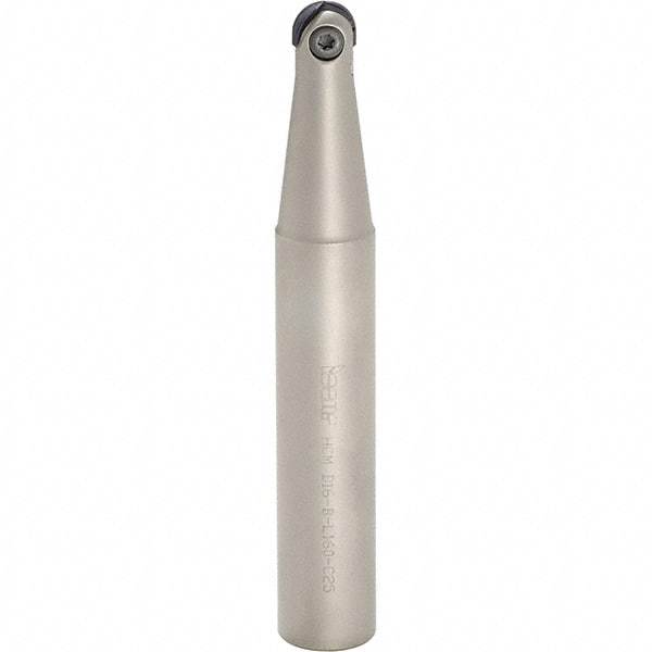 Iscar - 3/4" Cut Diam, 1" Shank Diam, 8" OAL, Indexable Ball Nose End Mill - 3-1/2" Head Length, Straight Shank, HCM D.75 Toolholder, HBF-QF, HBR-QF, HCD-QF, HCR Insert - Americas Industrial Supply