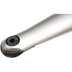 Iscar - 3/8" Cut Diam, 3/8" Shank Diam, 3-1/2" OAL, Indexable Ball Nose End Mill - 1" Head Length, Straight Shank, HCM D.38 Toolholder, HBR-QF, HCR Insert - Americas Industrial Supply